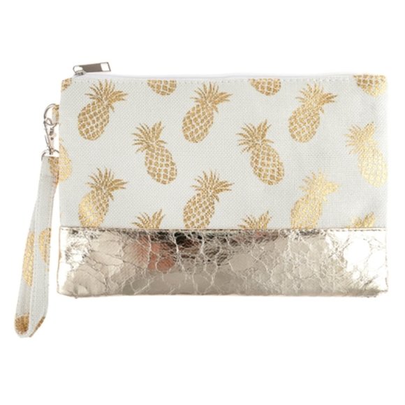 METALLIC GOLD PINEAPPLE CANVAS BAG - Picture 8 of 9